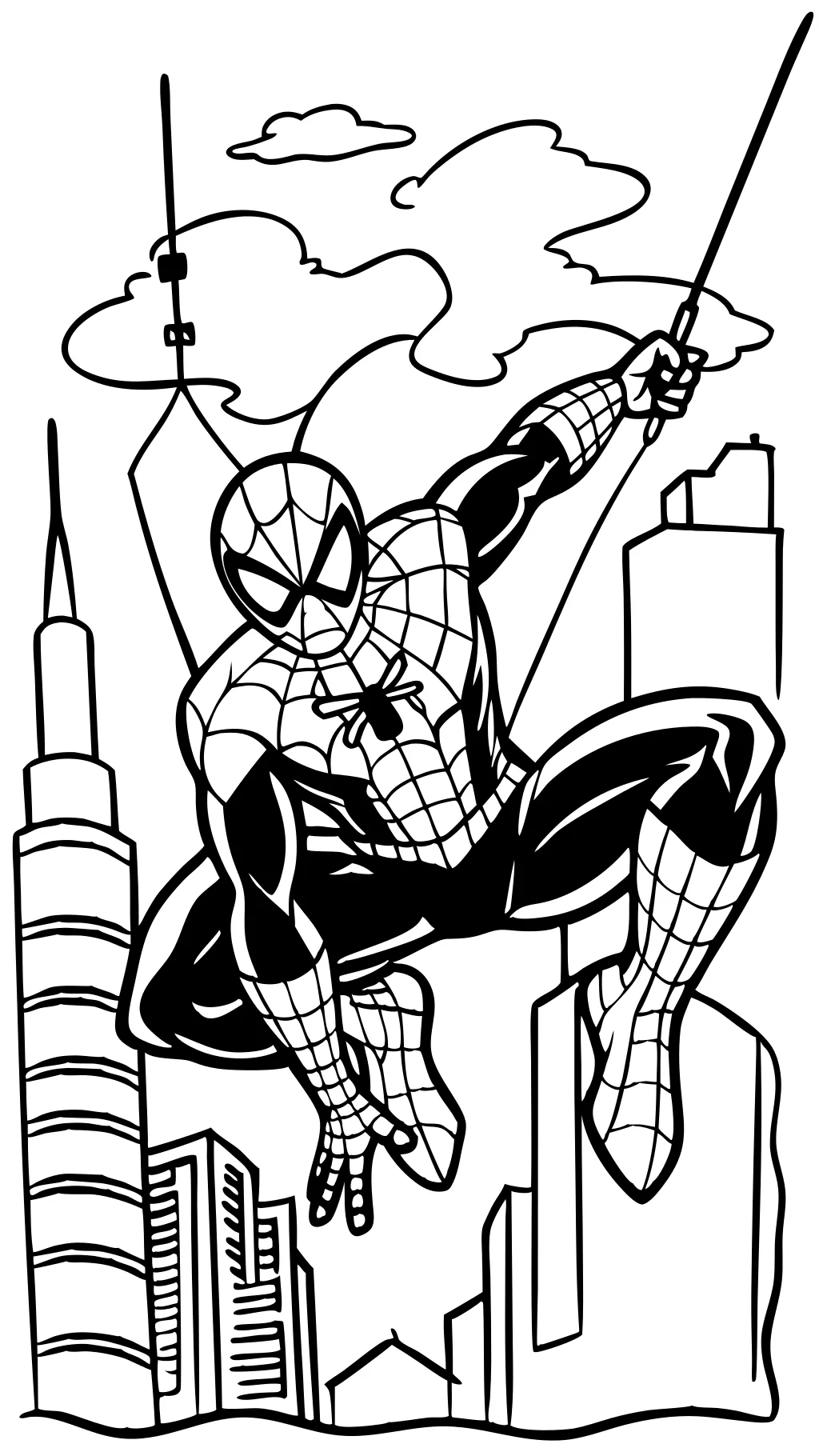 coloriages imprimables Spiderman gratuit